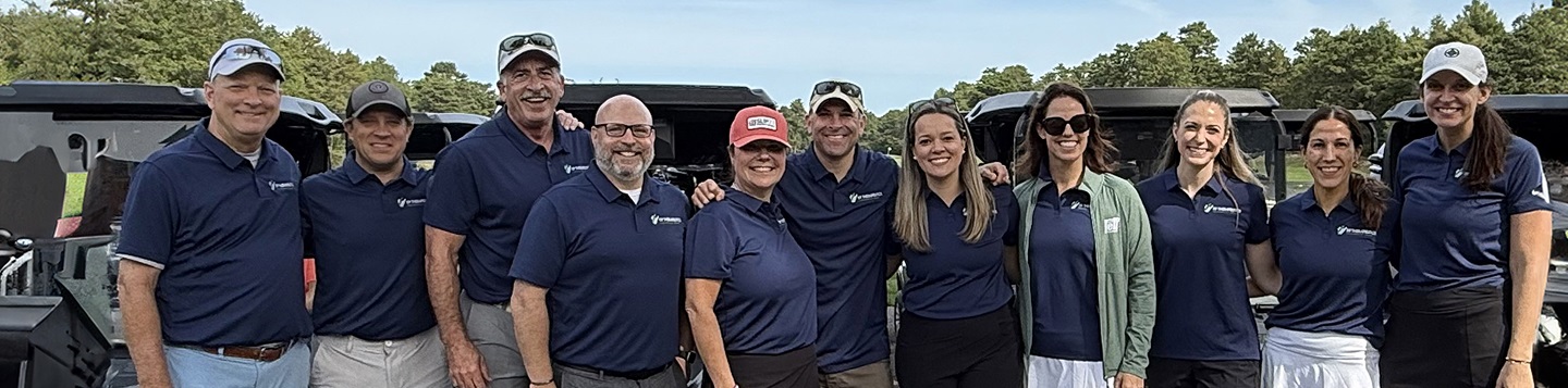 young family goes for a walk